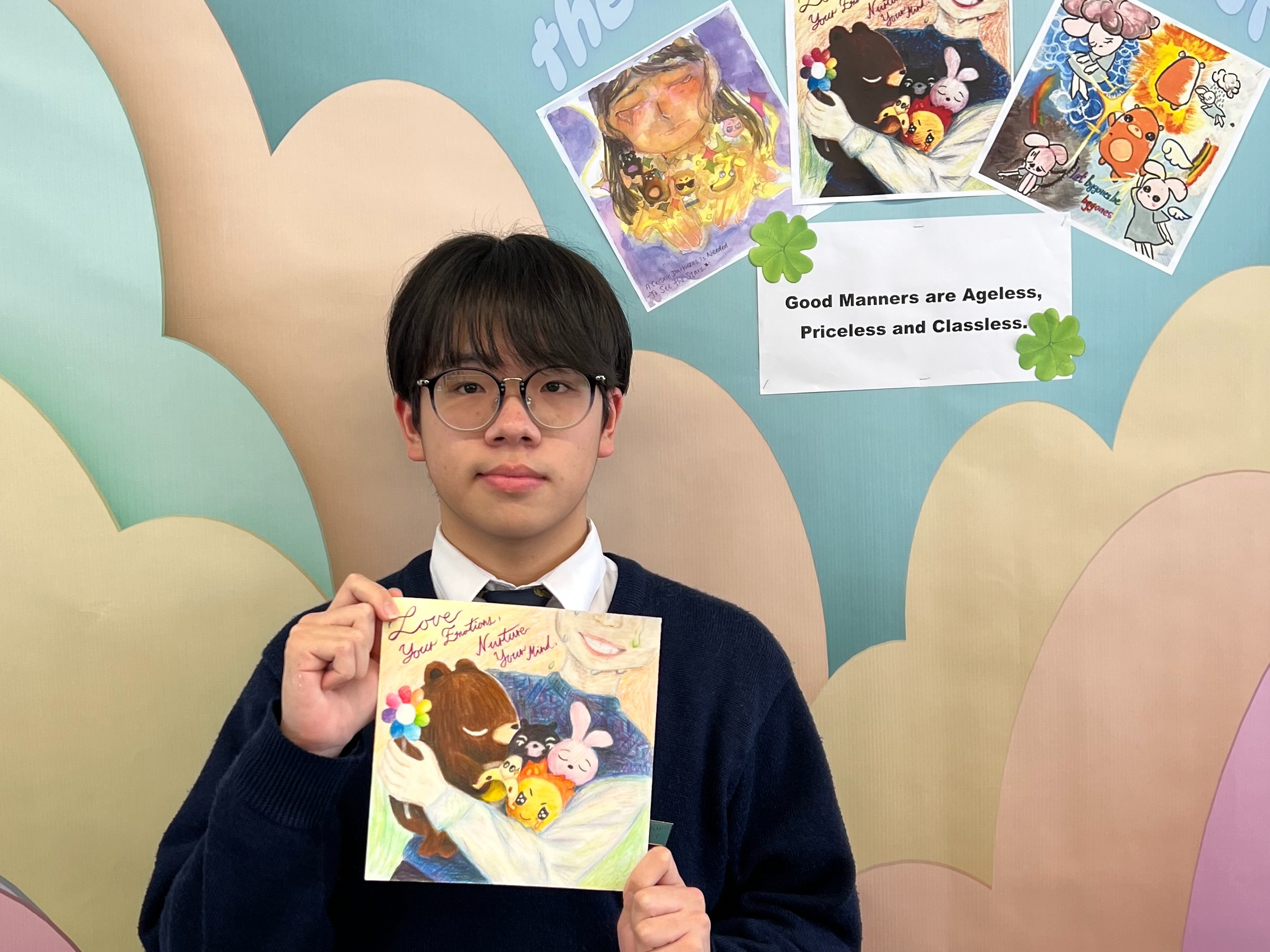 Champion in Secondary School Division in Bear Your Mind Illustration Competition 2024